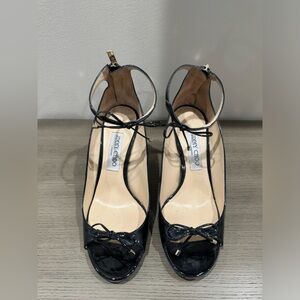 Jimmy Choo patent high heel sandal size 39
